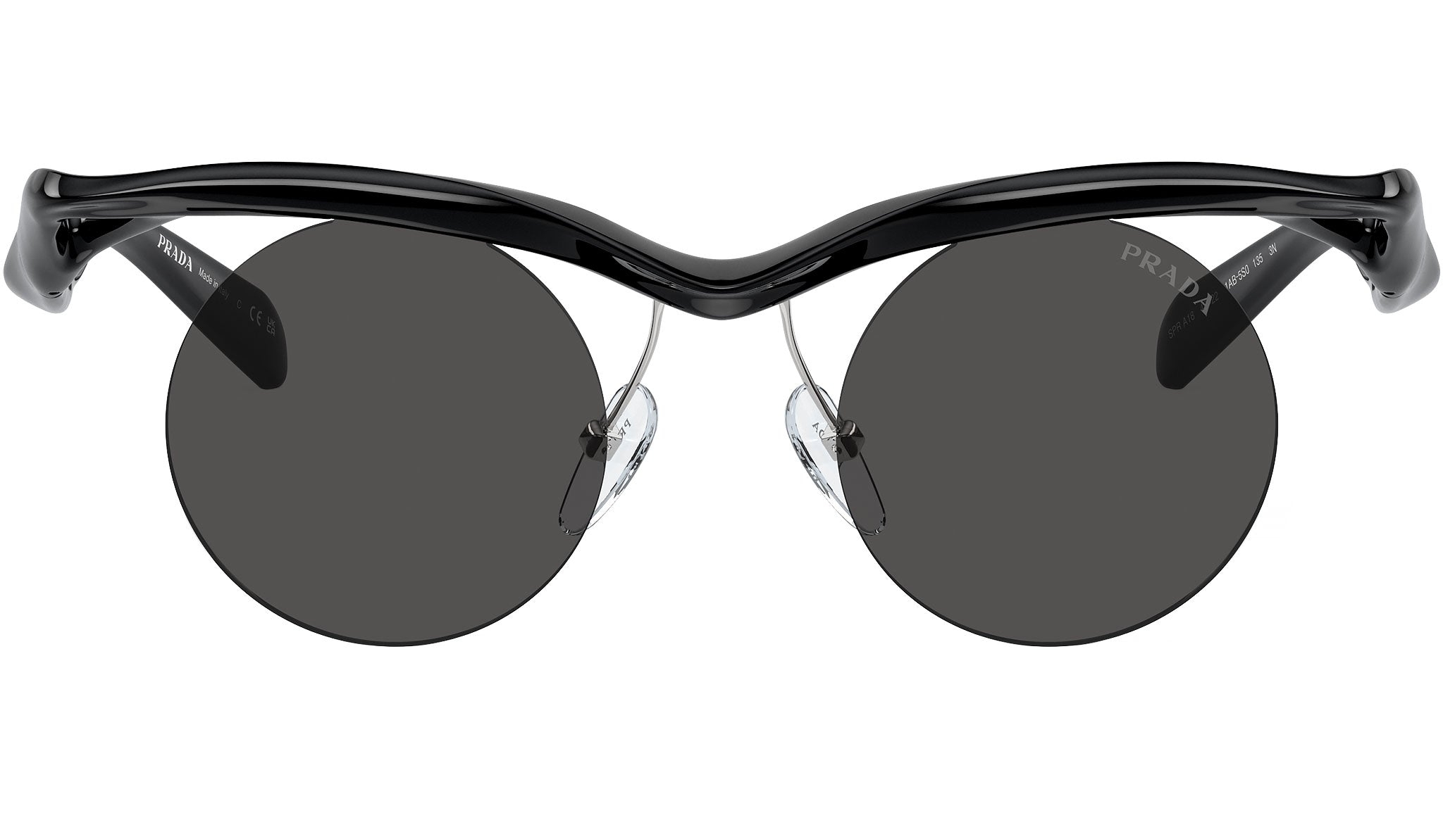 Prada PR A18S (1AB5S0) 43 | Unisex Siyah Güneş Gözlüğü
